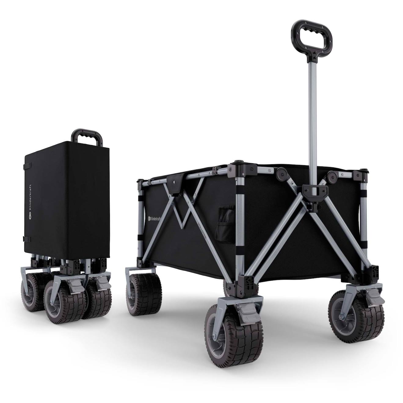 Brouette Pliable 130 L Tige Telescopique Roues 360 Noir