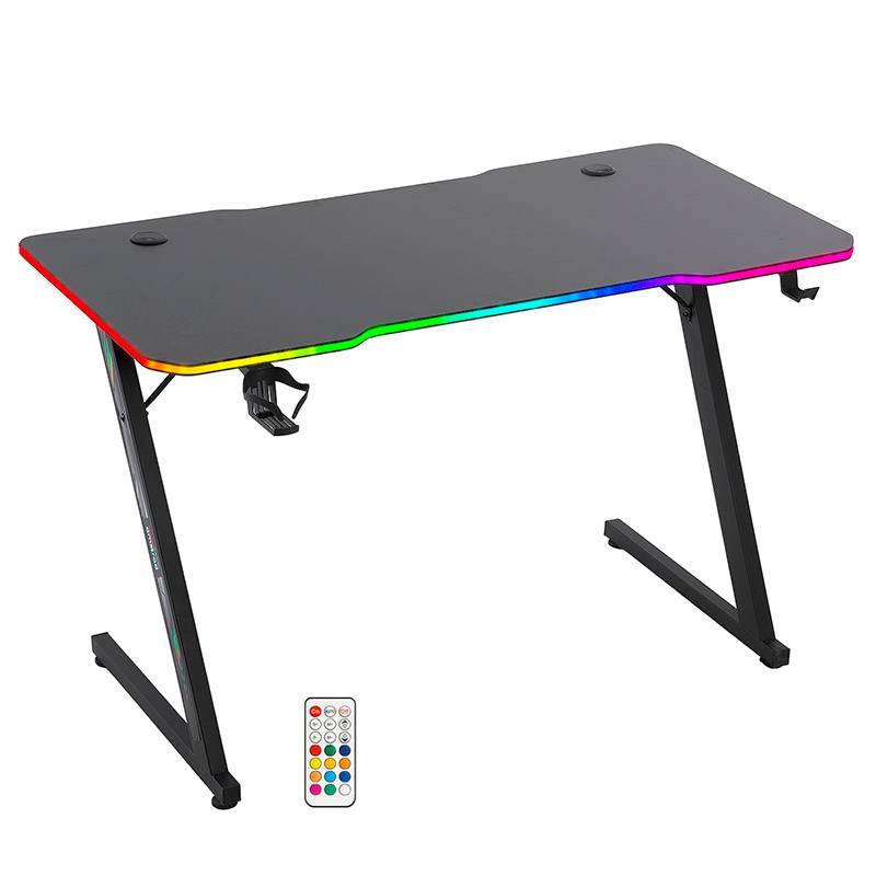 Bureau Gaming Led Amstrad Ams-desk120z Astra Noir