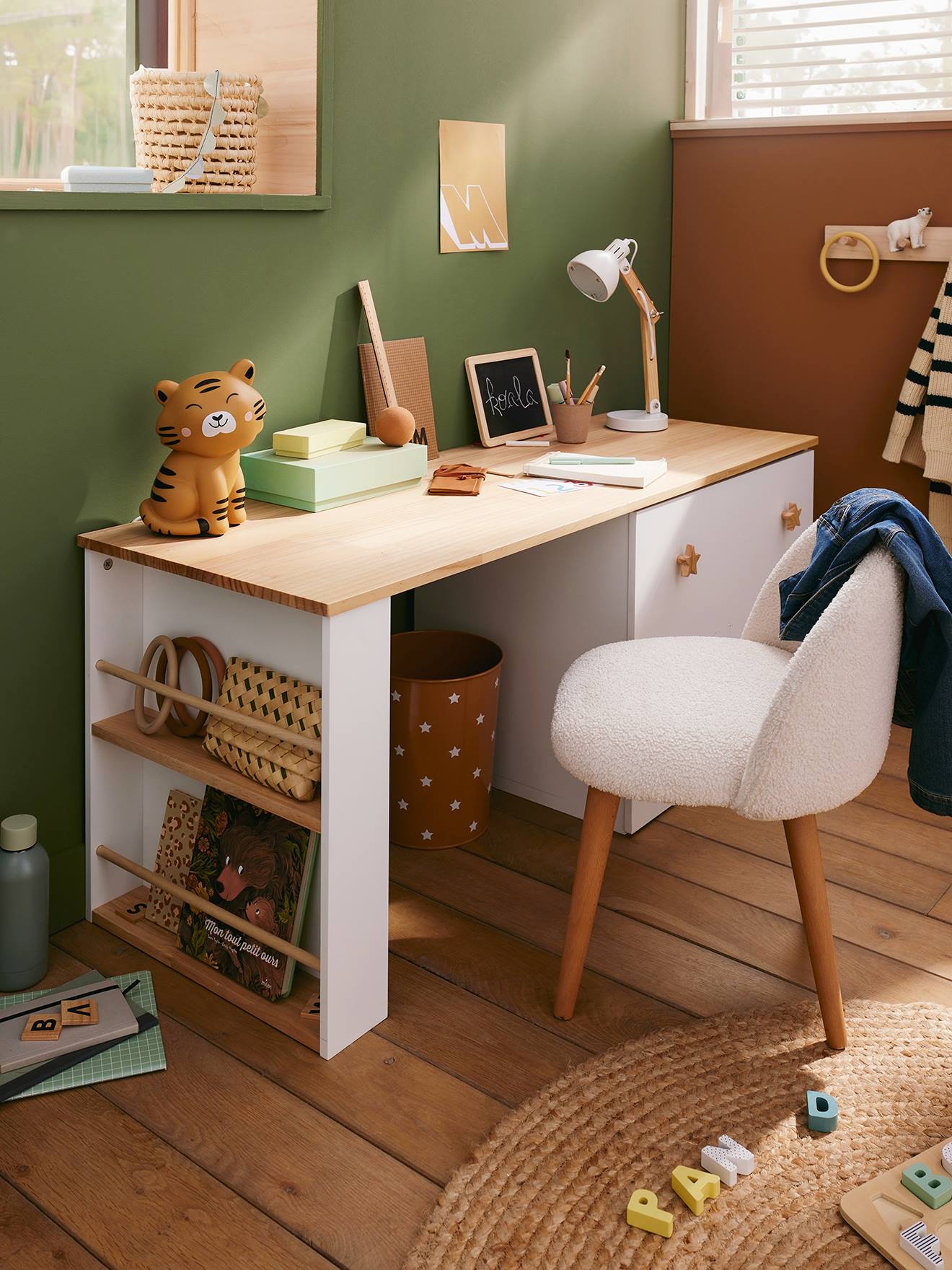 Bureau maternelle GRANDE OURSE blanc