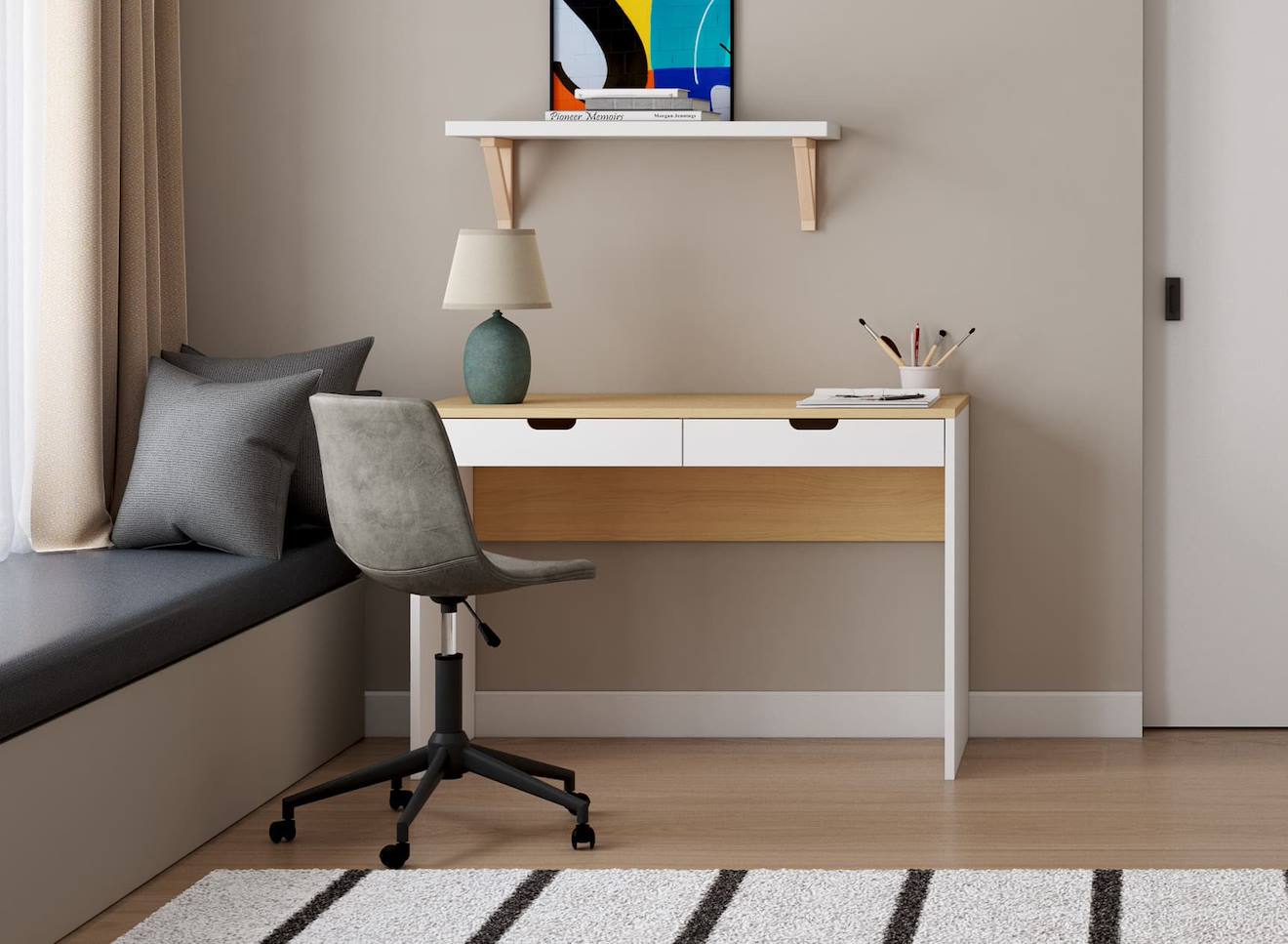 Bureau Milor Blanc & Bois