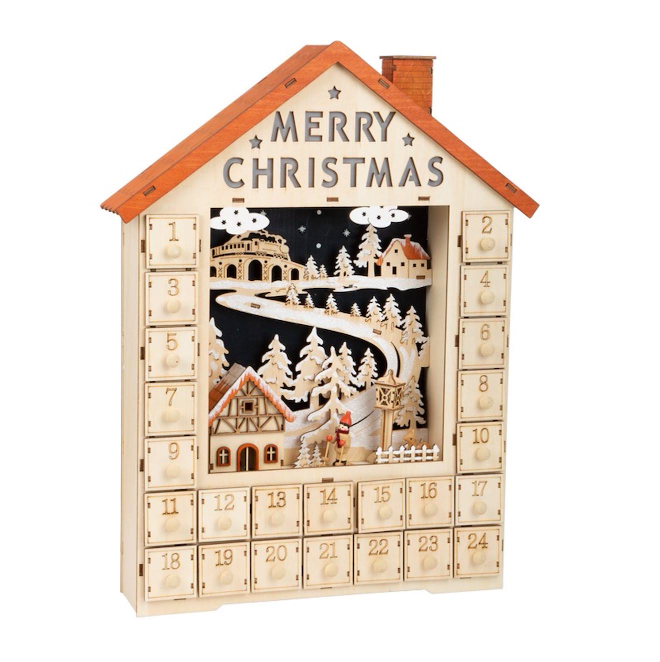 Calendrier De L'avent Joyeux Noël Beige