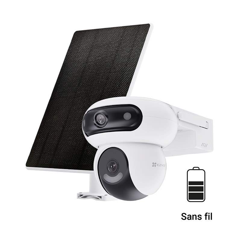 Camera De Surveillance Sur Batterie Ezviz Hb90 4mp 2k+ Avec Panneau Solaire