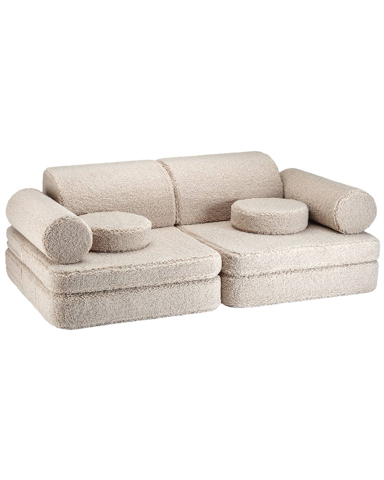 Canapé De Jeu Modulable Enfant - Settee Convertible En Teddy Biscuit