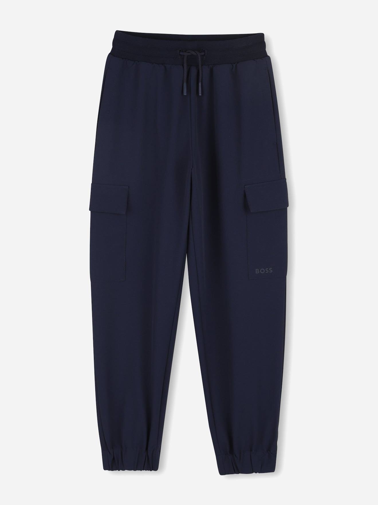 Cargo Garçon Taille Élastique Bleu Foncé