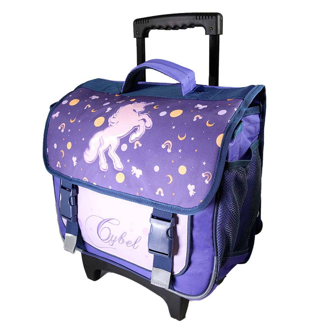 Cartable À Roulettes Fille L'école Des Licornes 2 Compartiments Multicolore
