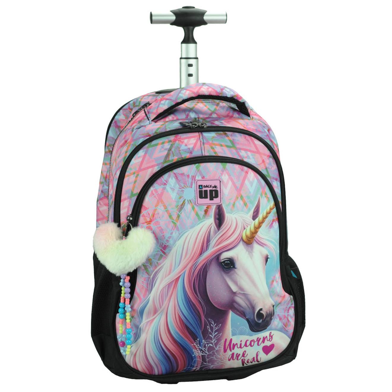 Cartable À Roulettes Fille Licorne Back Me Up Pastel Multicolore