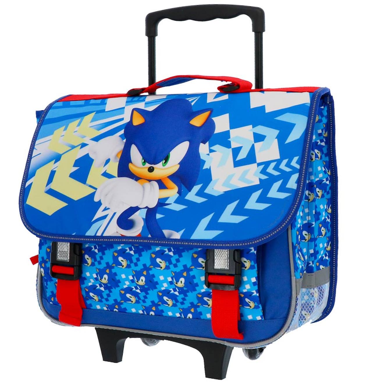Cartable À Roulettes Garçon Sonic 2 Compartiments Multicolore