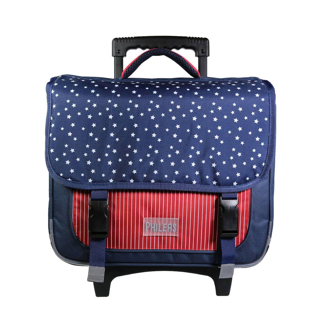 Cartable Scolaire À Roulettes Phileas Usa Bleu