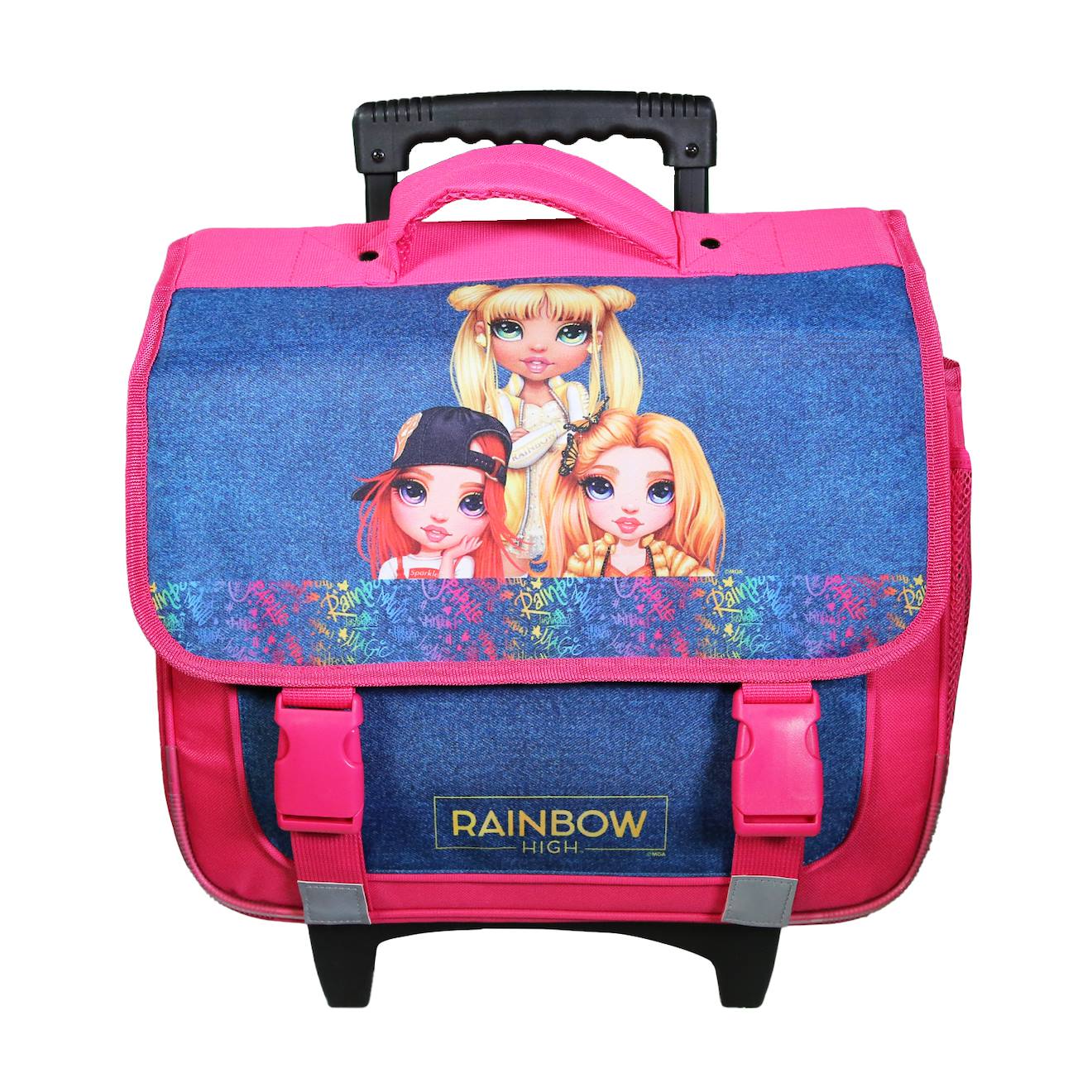 Cartable Scolaire À Roulettes Primaire Rainbow High Rose