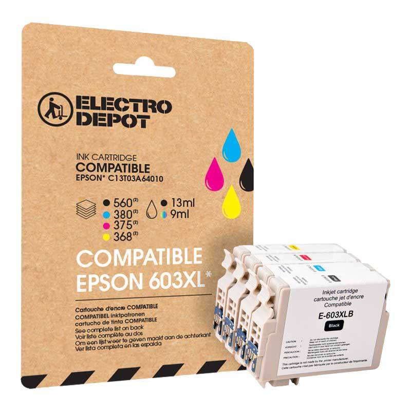 Cartouche D'encre Electro Depot Compatible Epson E 603 Xl Noir Et Couleurs - Etoile De Mer