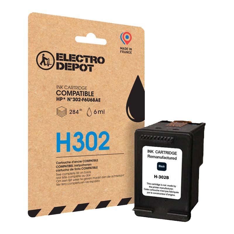 Cartouche D'encre Electro Depot Compatible Hp H302 Noir