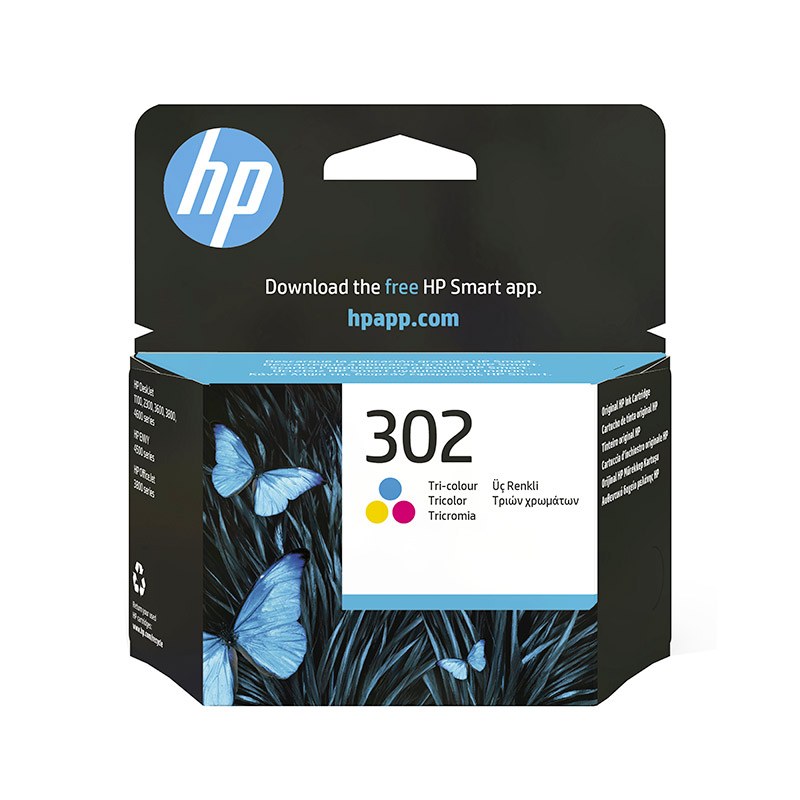 Cartouche D'encre Hp 302 - 3 Couleurs Authentique (f6u65ae)