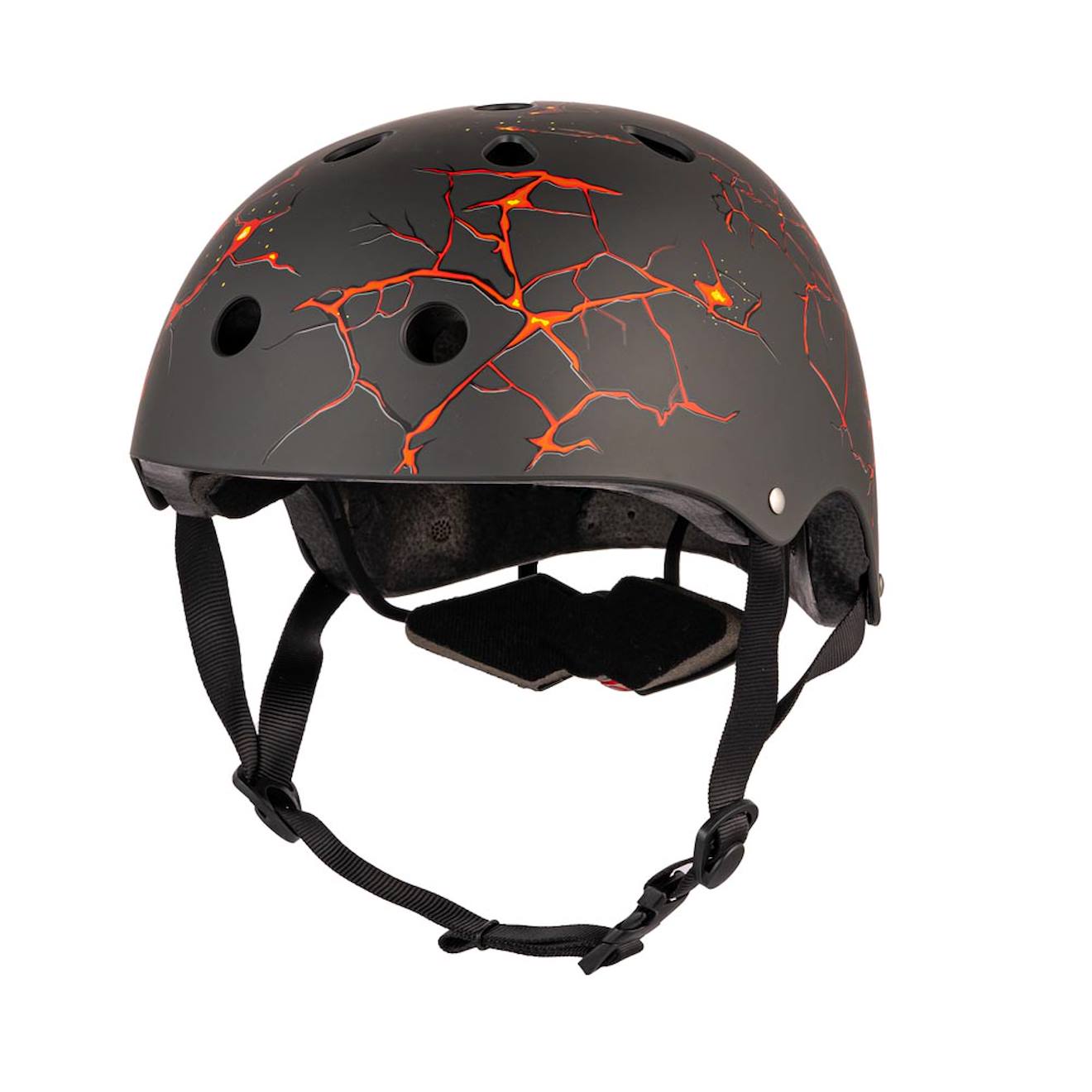 Casque Velo Et Trottinette Enfant Lids Lava Noir/rouge