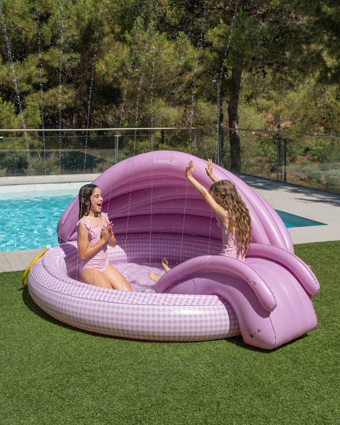 Centre De Jeux Aquatique Enfant Avec Toboggan Rose