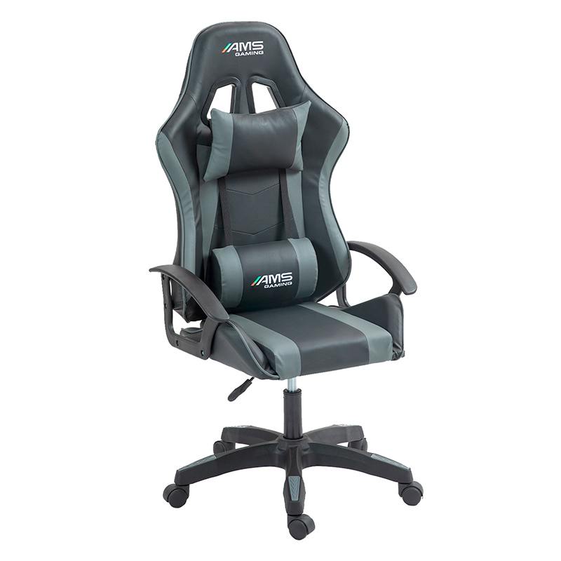 Chaise Gaming Ams Gamer#butterfly Noir Et Gris