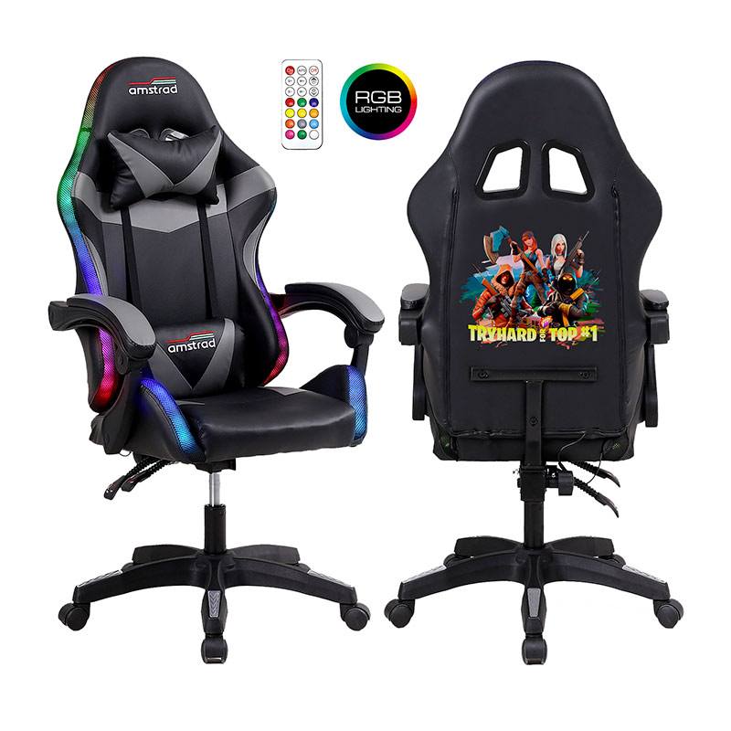 Chaise Gaming Amstrad Ams 900 Led Top1 Noir