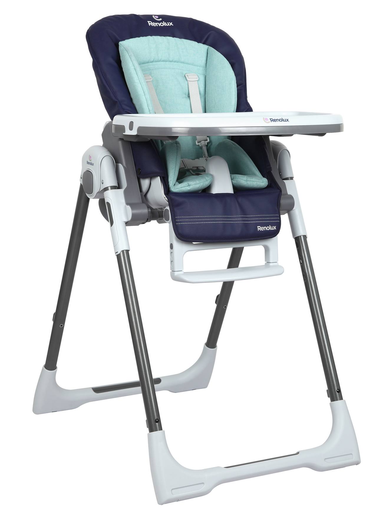 Chaise Haute Avec Réducteur Bébé Bébévision Marine