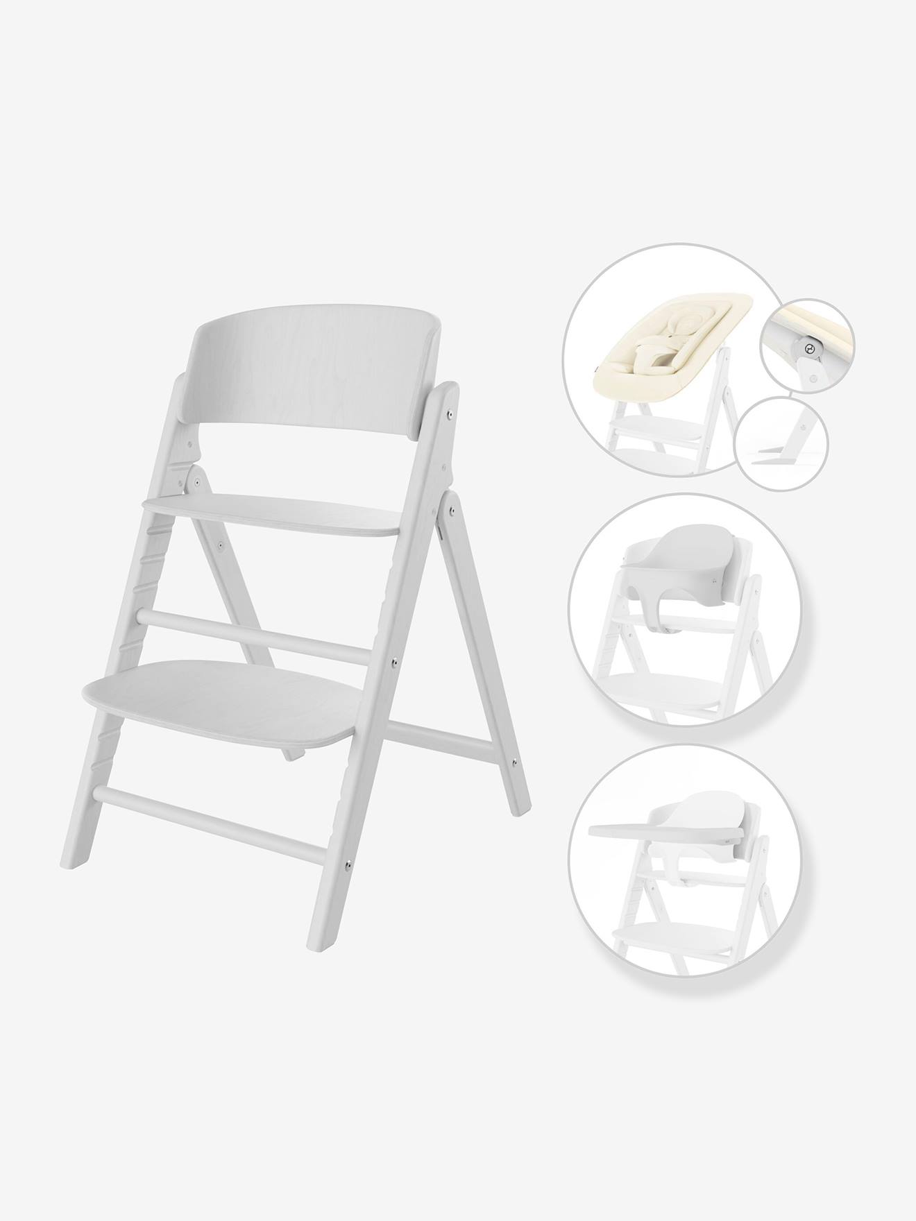 Chaise Haute Click & Fold 4-en-1 blanc