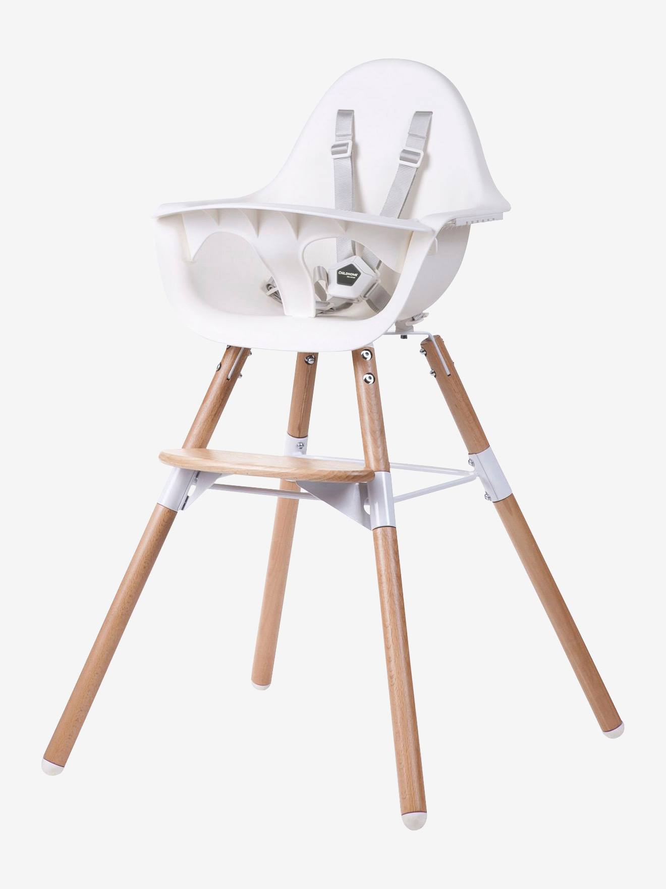 Chaise Haute Evolu 2 + Arceau Naturel Blanc