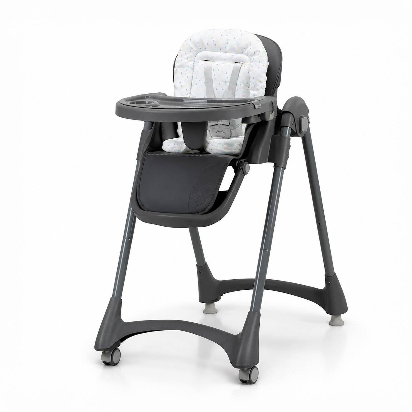 Chaise Haute Évolutive 6 Niveaux Pliable Soja Triangles Gris