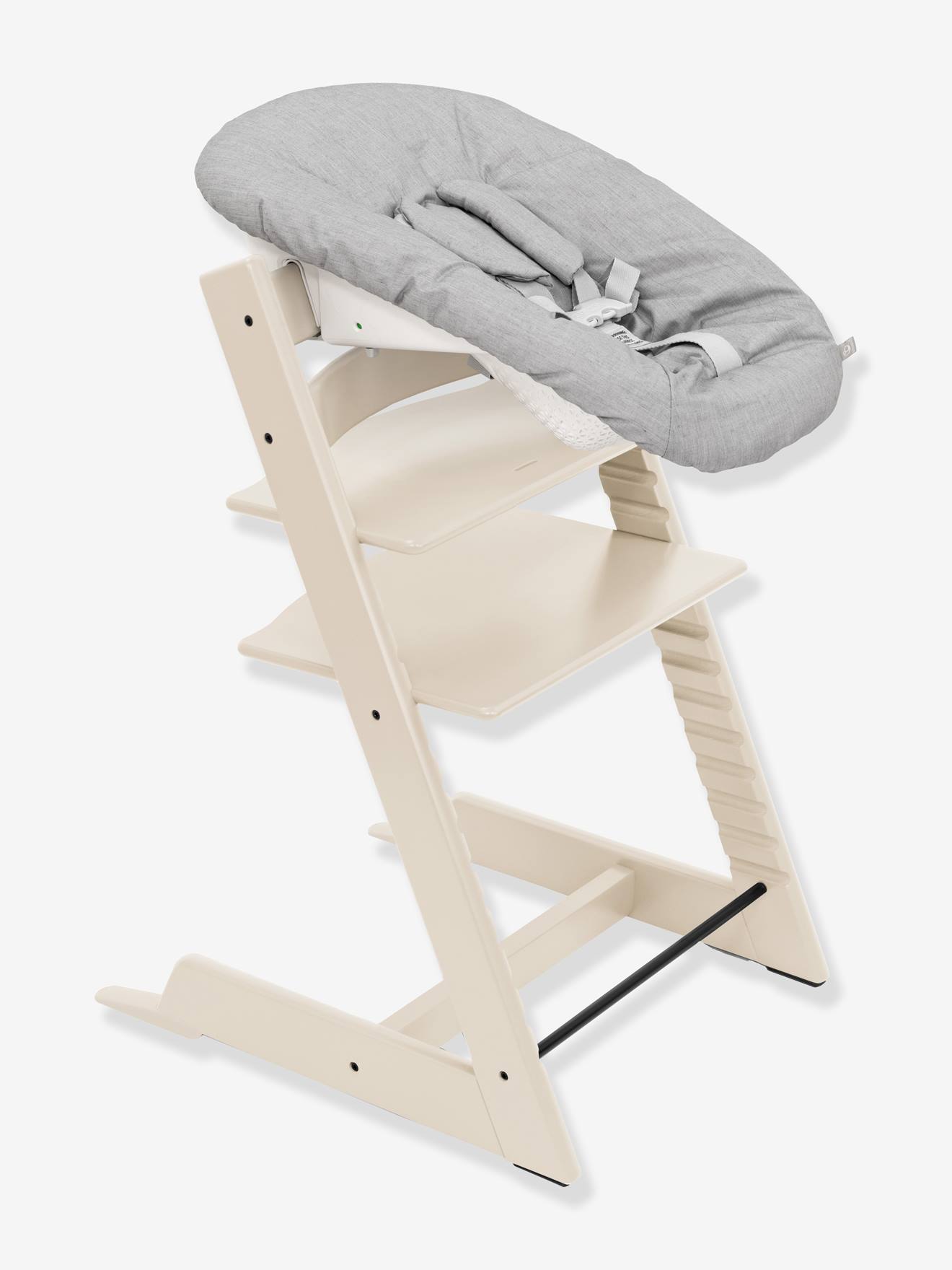 Chaise haute évolutive écru