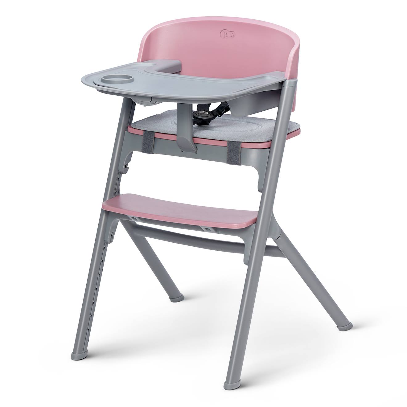 Chaise Haute Évolutive Kinderkraft Livy 3 En 1 Avec Assise Réglable, Repose-pieds Ajustable Et Charge Jusqu’à 110 Kg Rose