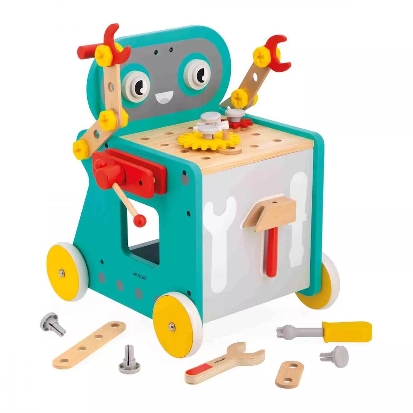 Chariot En Bois Robot-3 Outils 38 Accessoires Multicolore