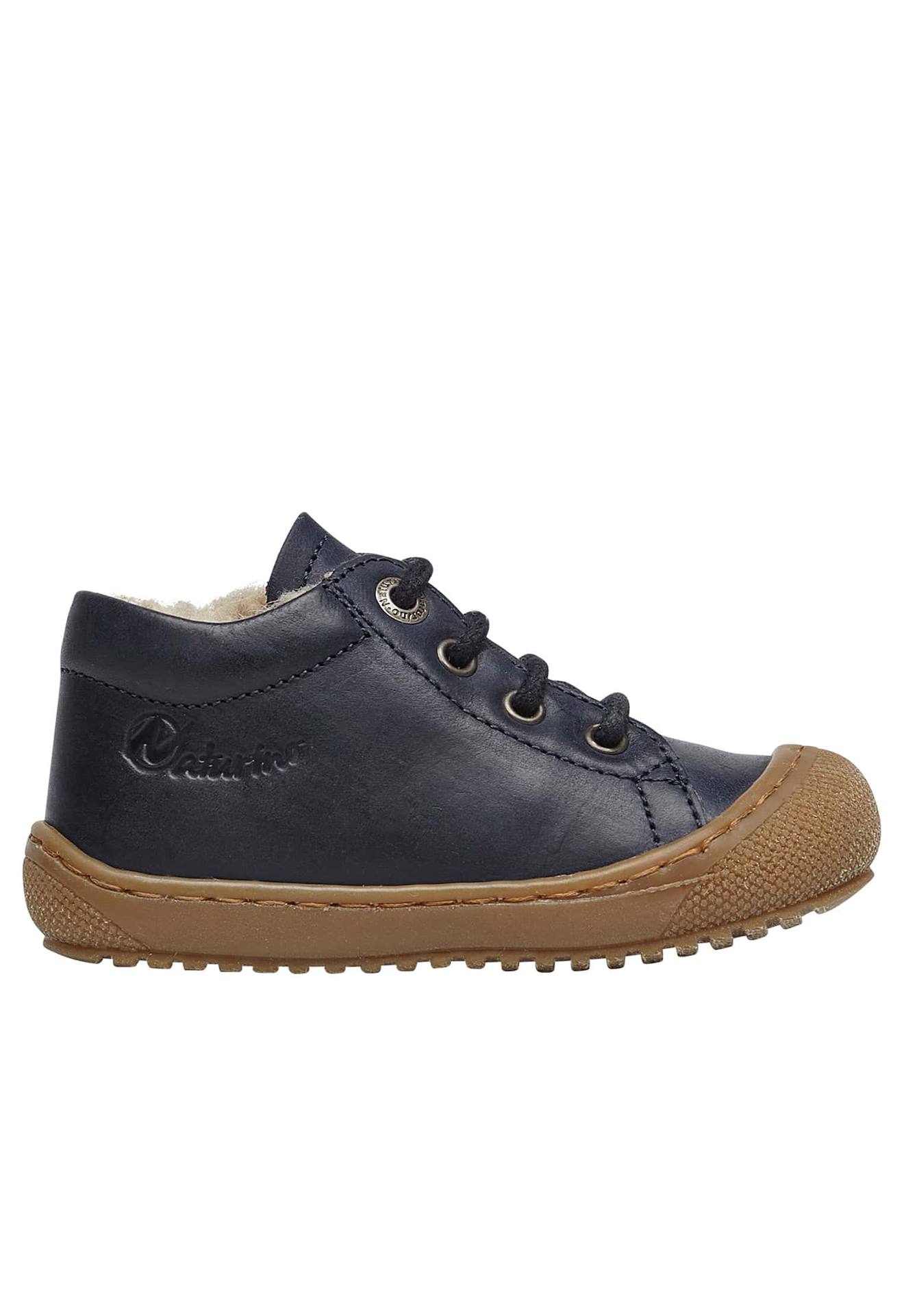 Chaussons Premiers Pas Doublés En Laine Racoon Marine-