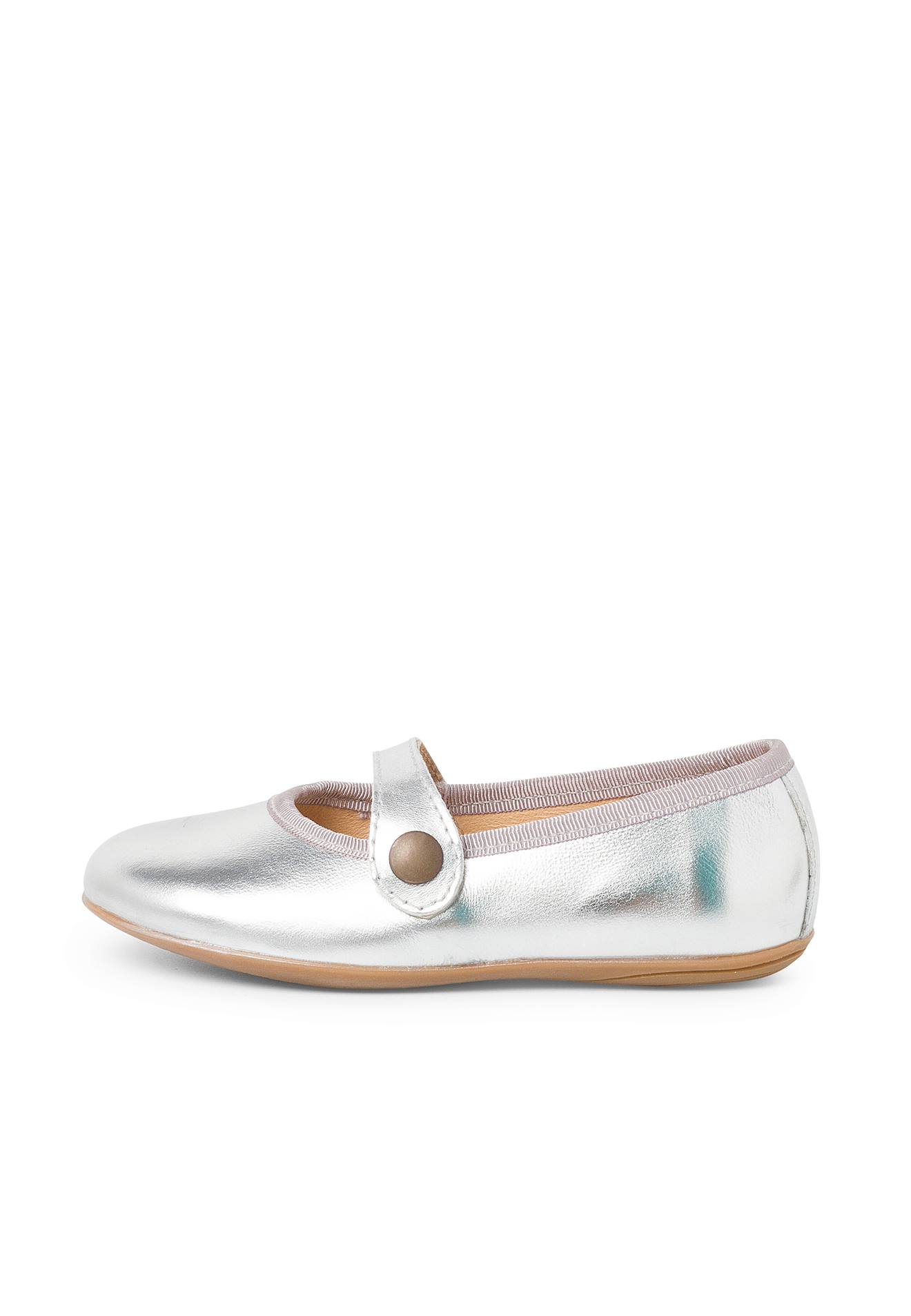 Chaussures À Boucle Fille Cuir Couleurs Argent