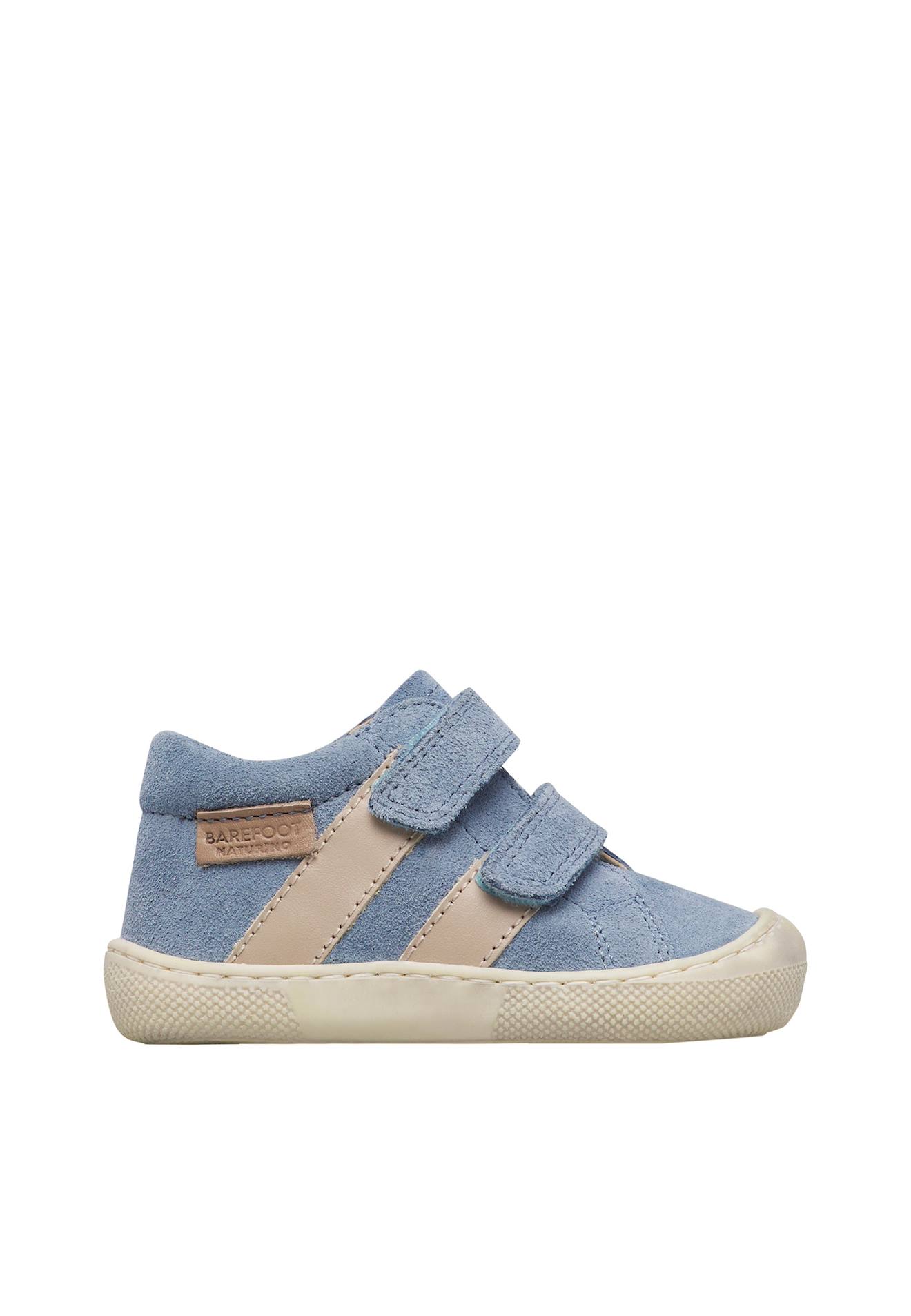 Chaussures Barefoot En Cuir Et En Daim Barefoot Sabby Vl Céleste-