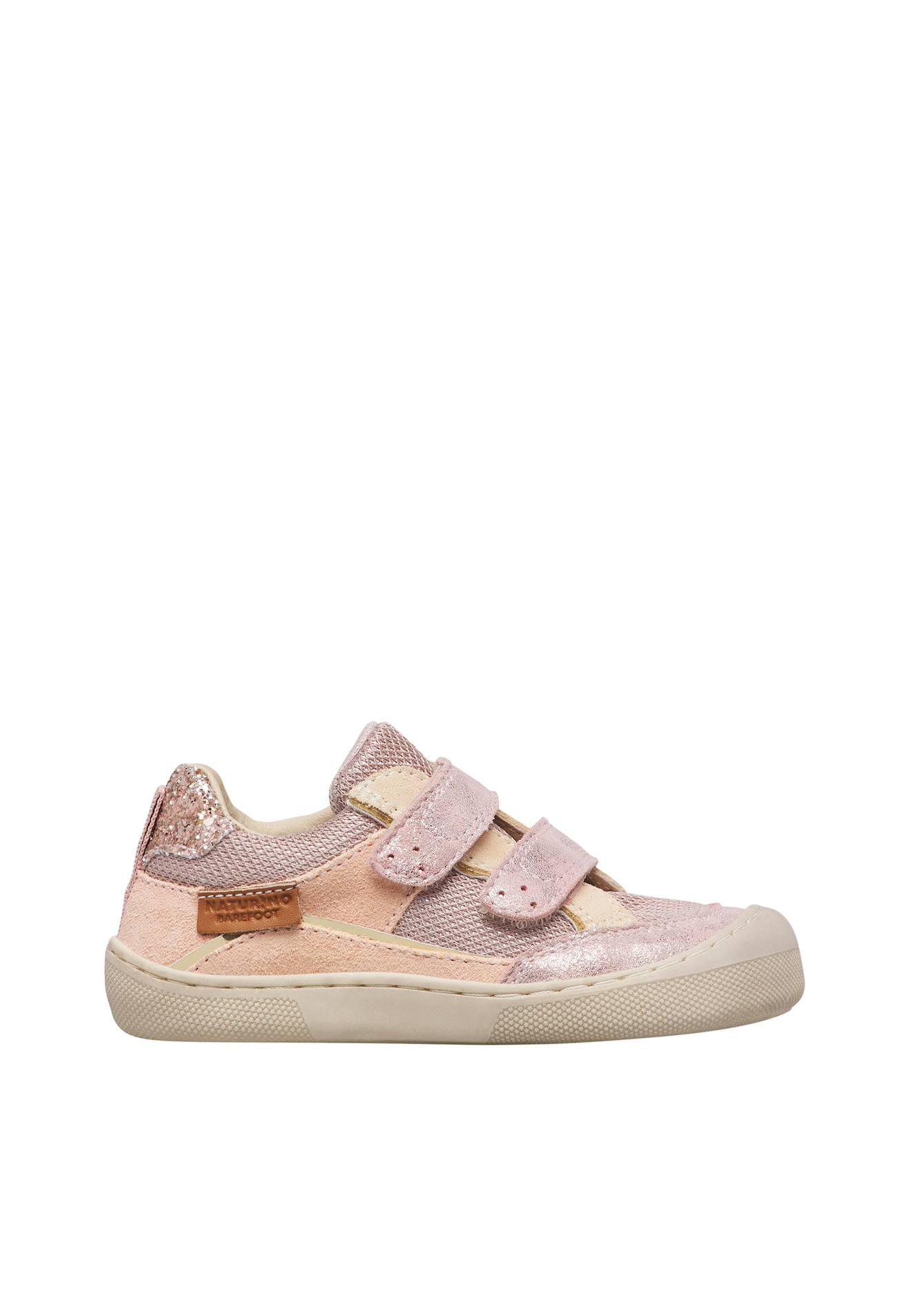 Chaussures En Cuir Et Tissu Kesy Vl Rose-beige