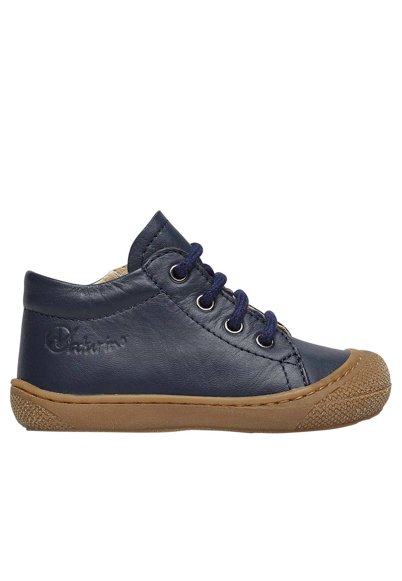 Chaussures Premiers Pas En Cuir Avec Fermeture Éclair Cocoon Zip Marine-