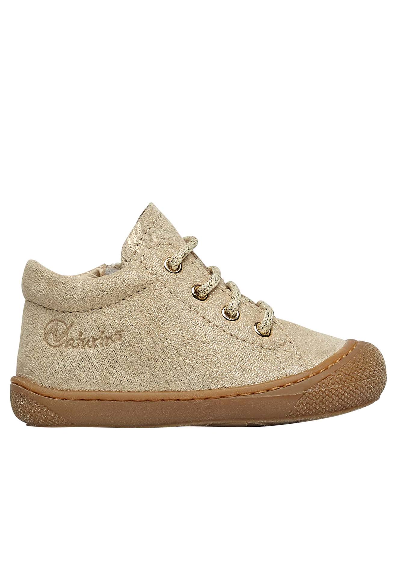 Chaussures Premiers Pas En Cuir Avec Fermeture Éclair Cocoon Zip Platine-