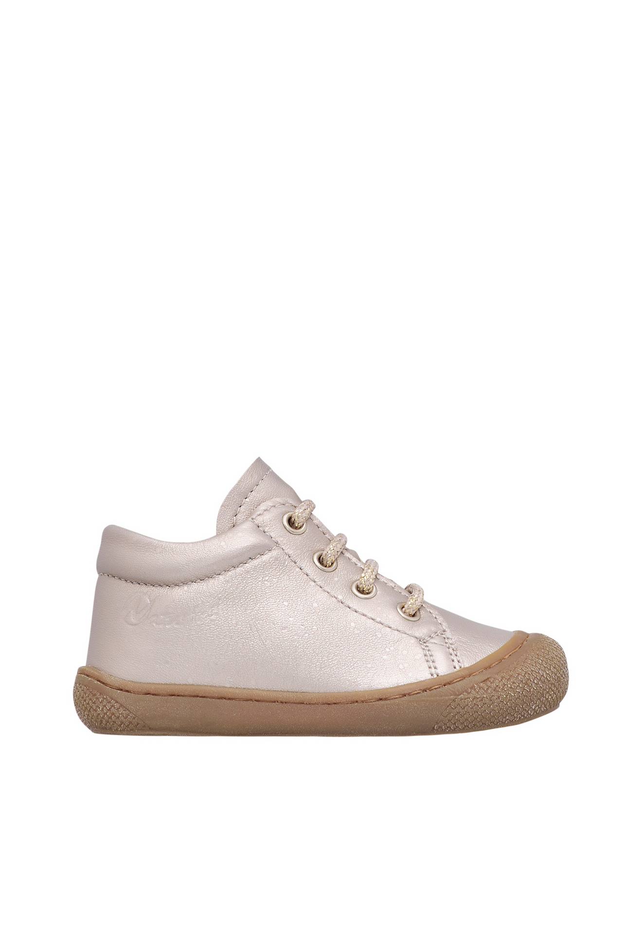 Chaussures Premiers Pas En Cuir Cocoon Zip Rose Poudré-