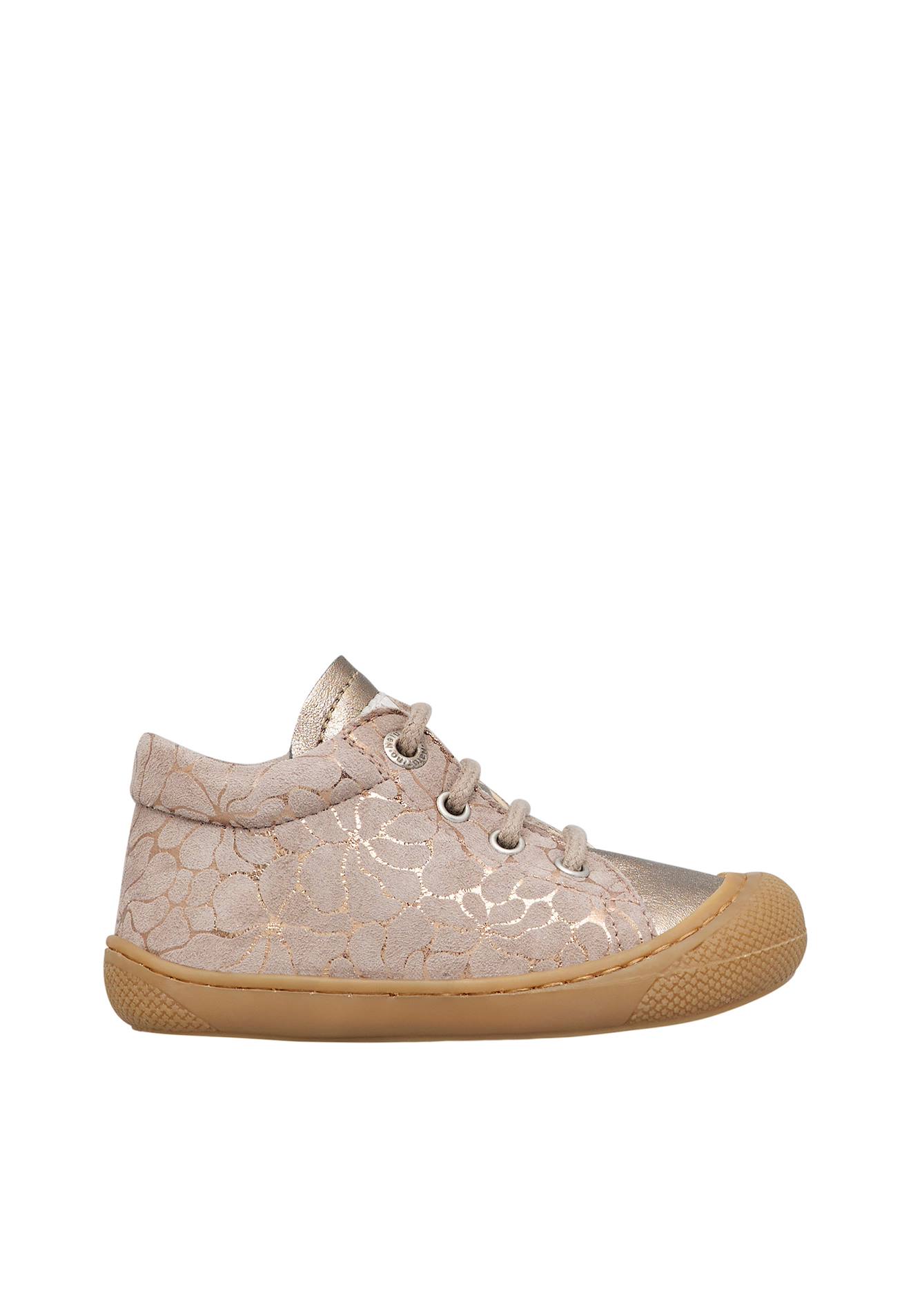 Chaussures Premiers Pas En Cuir Et Suède Cocoon Gris Tourterelle-