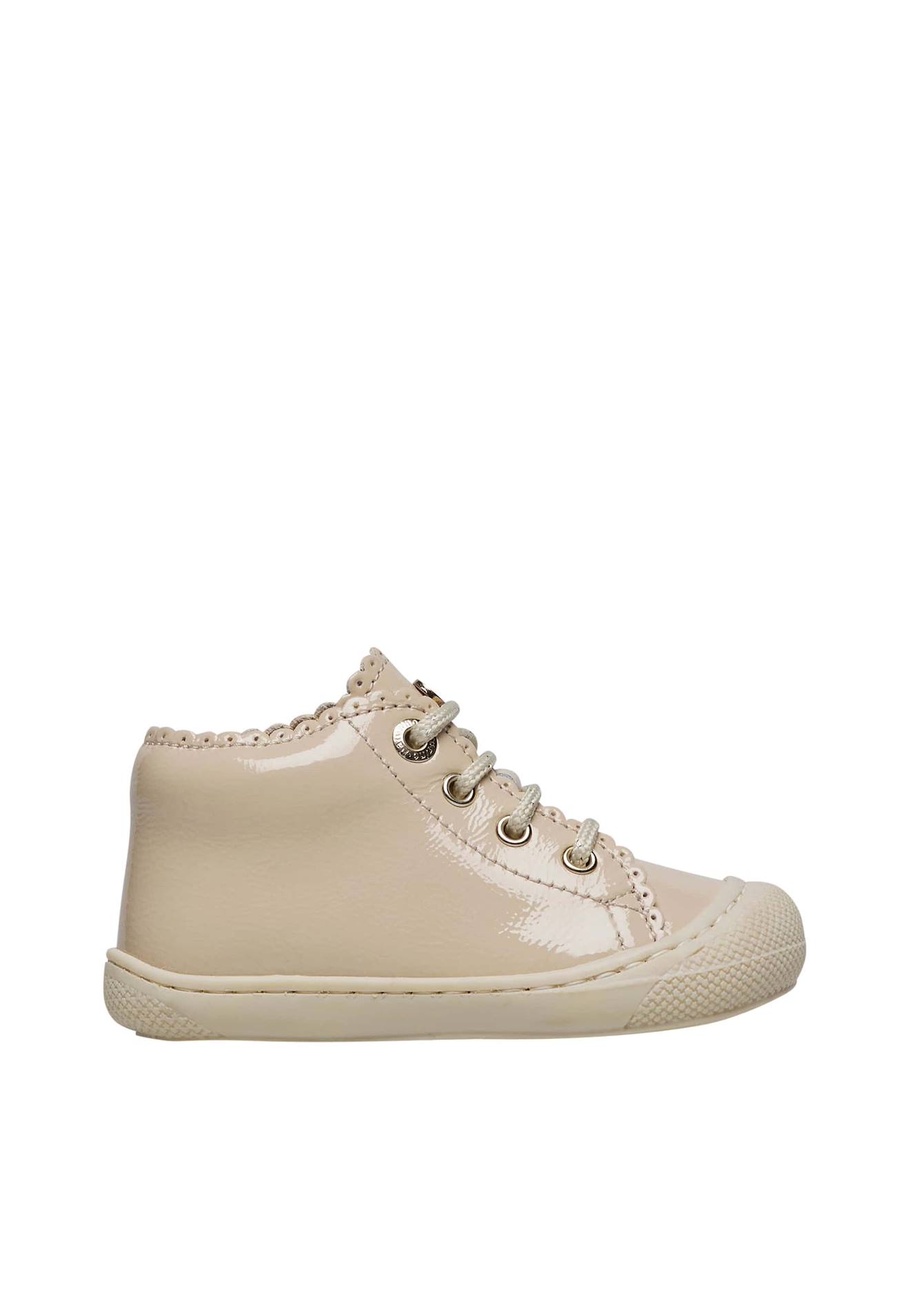 Chaussures Premiers Pas En Cuir Verni Cottins Blanc-