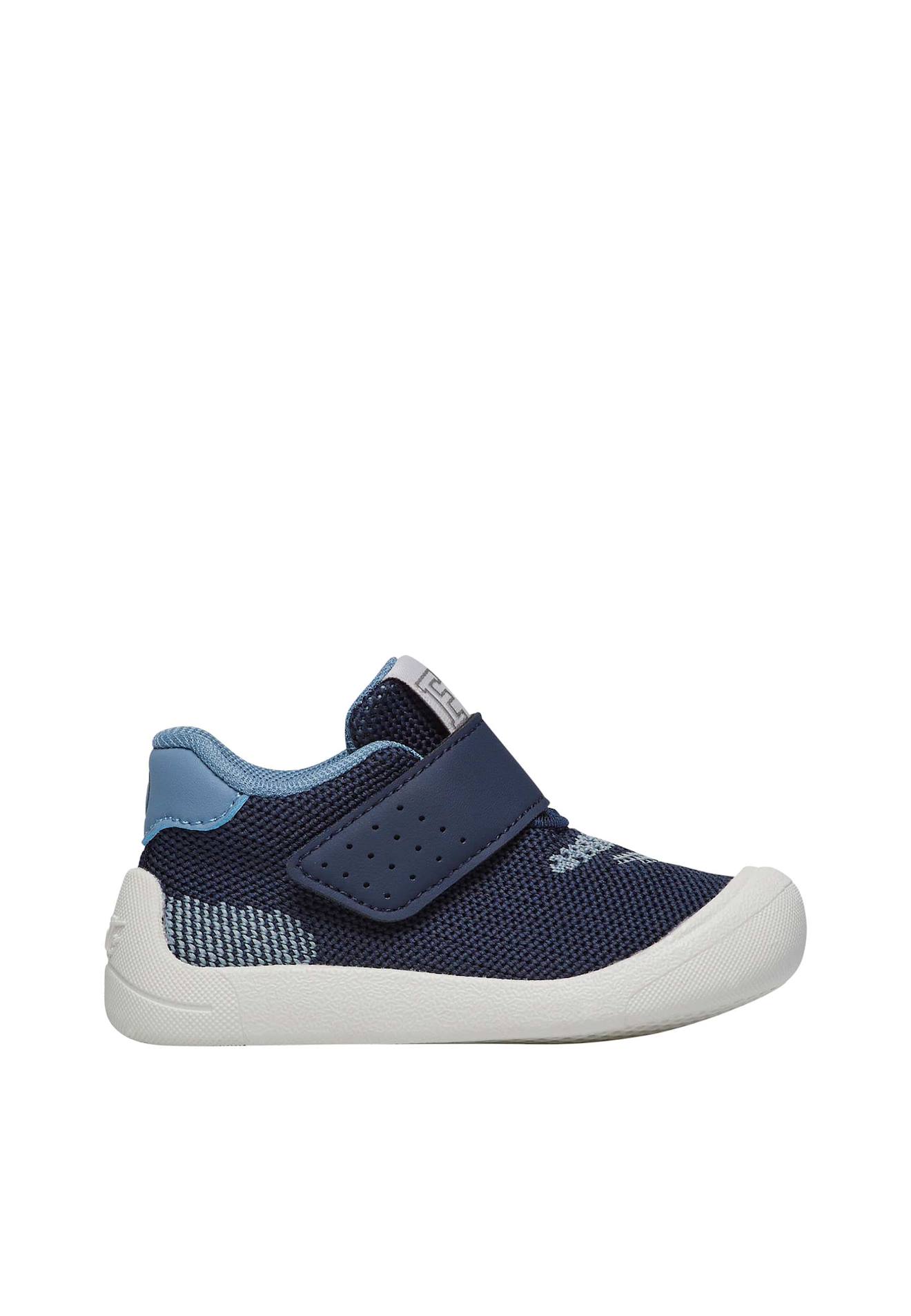 Chaussures Premiers Pas En Similicuir Et Tissu Free Vl. Marine