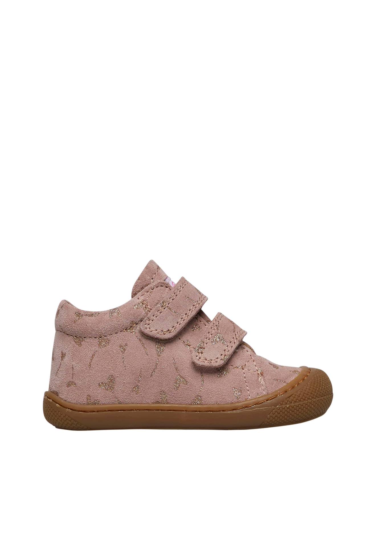 Chaussures Premiers Pas En Suède Cocoon Vl Rose-platine-