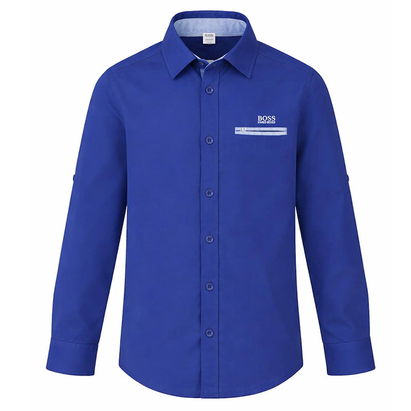 Chemise Garçon En Coton Bleu Marine