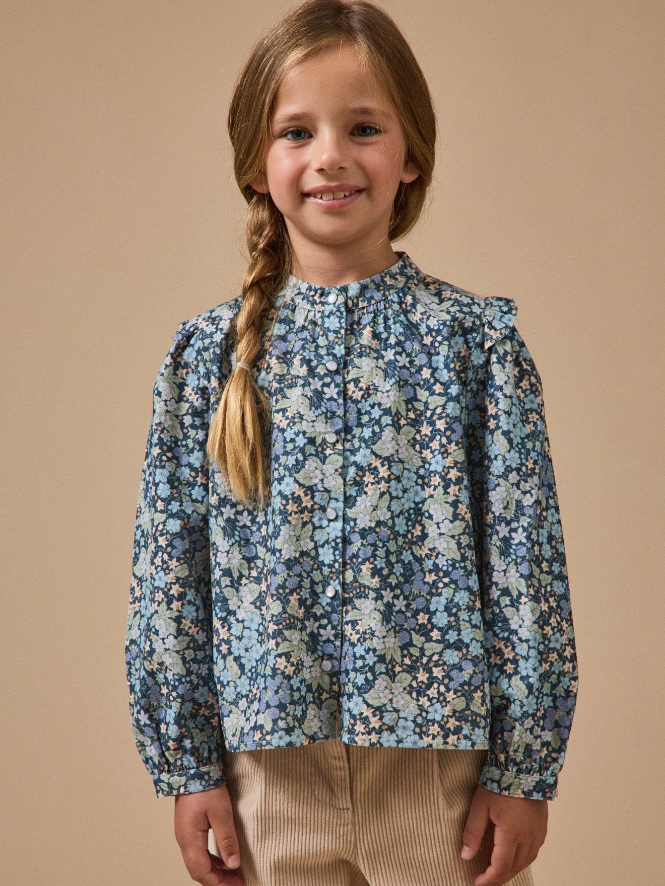 Chemise Velours Tissu Liberty Fille Liberty Berry Harvest