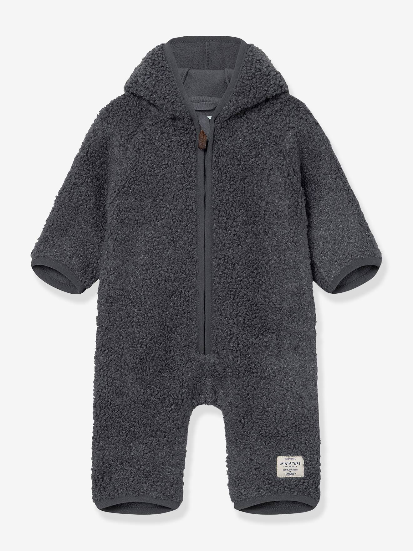 Combinaison en polaire teddy MATADEL Bébé MINI A TURE bleu nuit