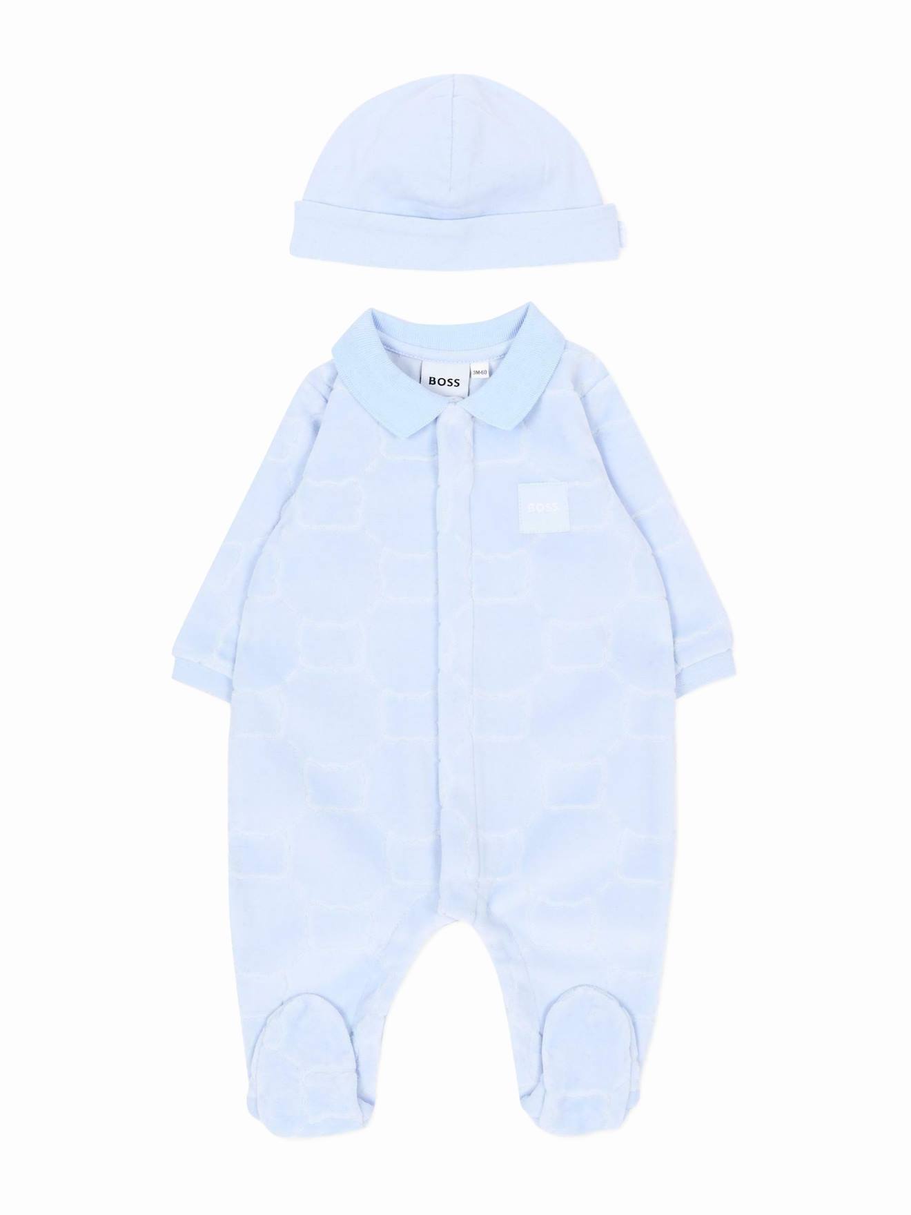 Combinaison Garçon Avec Bonnet Bleu Ciel