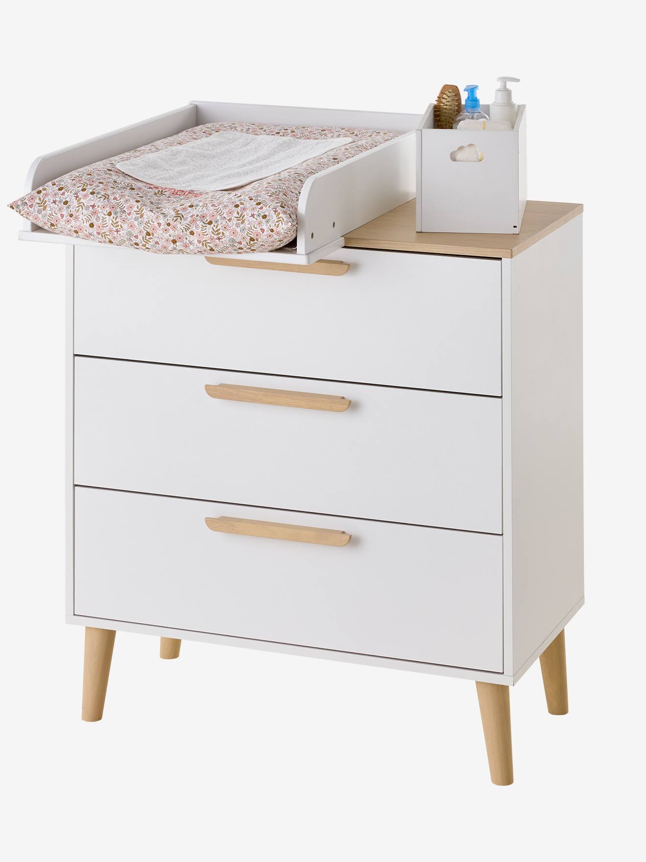 Commode 3 tiroirs ASPEN blanc