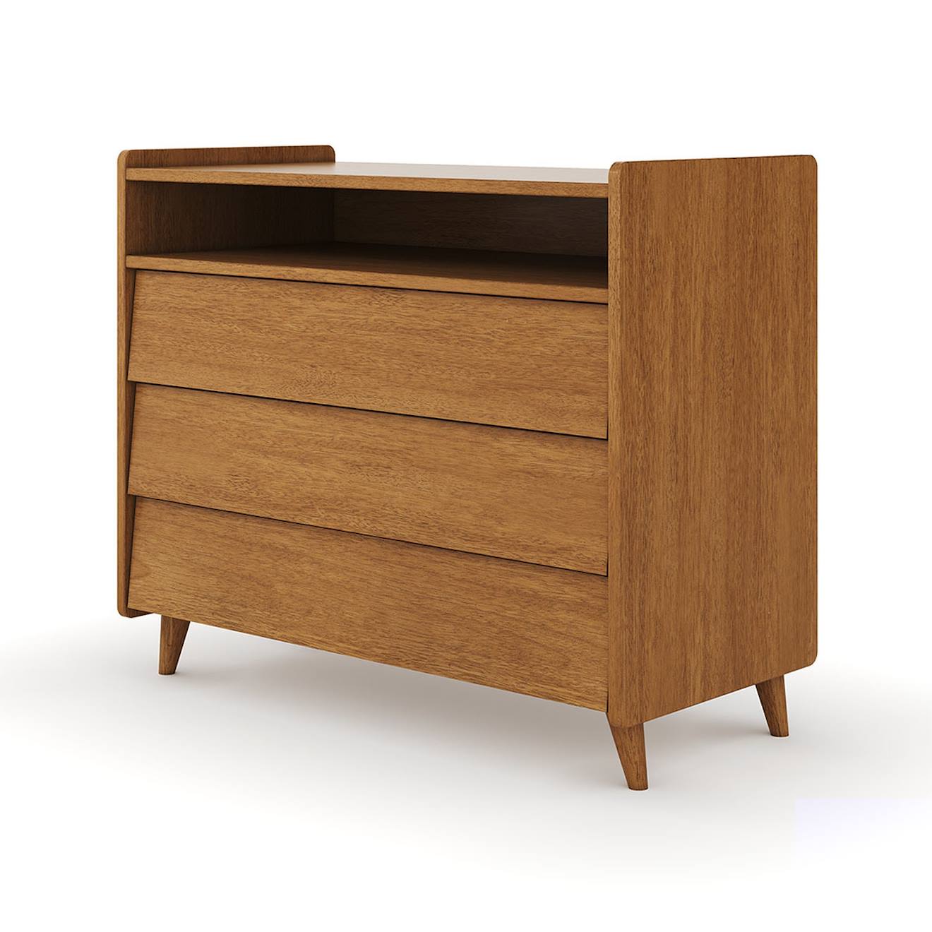 Commode 3 Tiroirs Bois Massif Peter Noisette