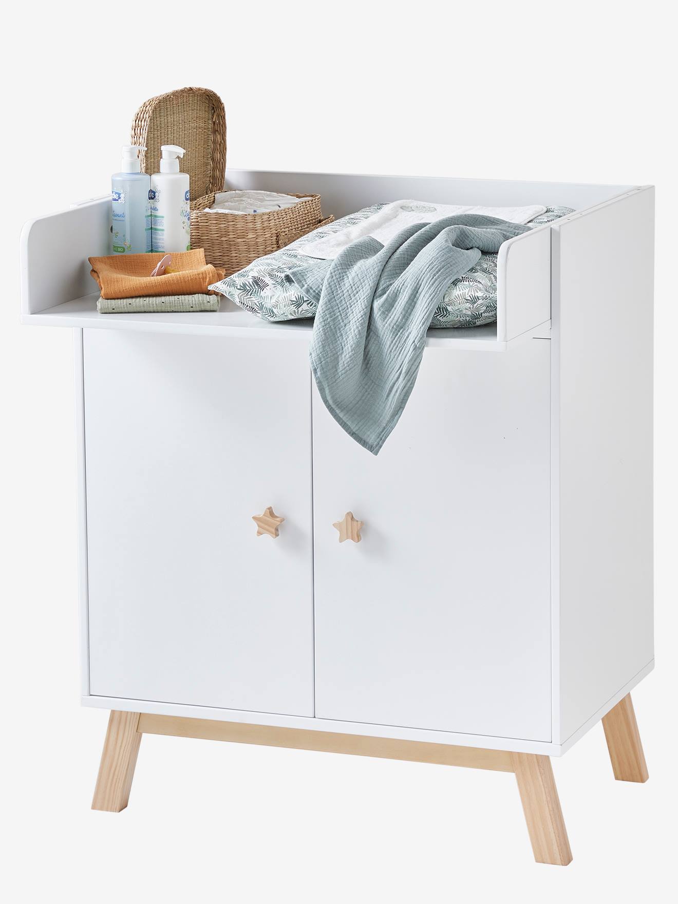 Commode à langer avec placard LIGNE GRANDE OURSE blanc