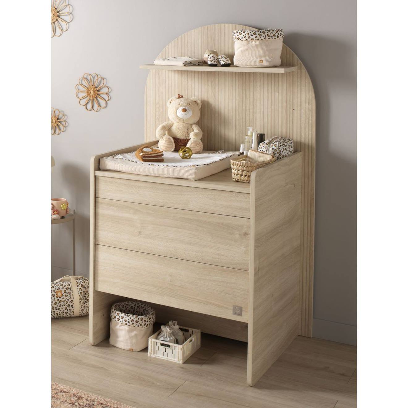 Commode À Langer Évolutive En Bureau - Forme Arche - Arche Marron
