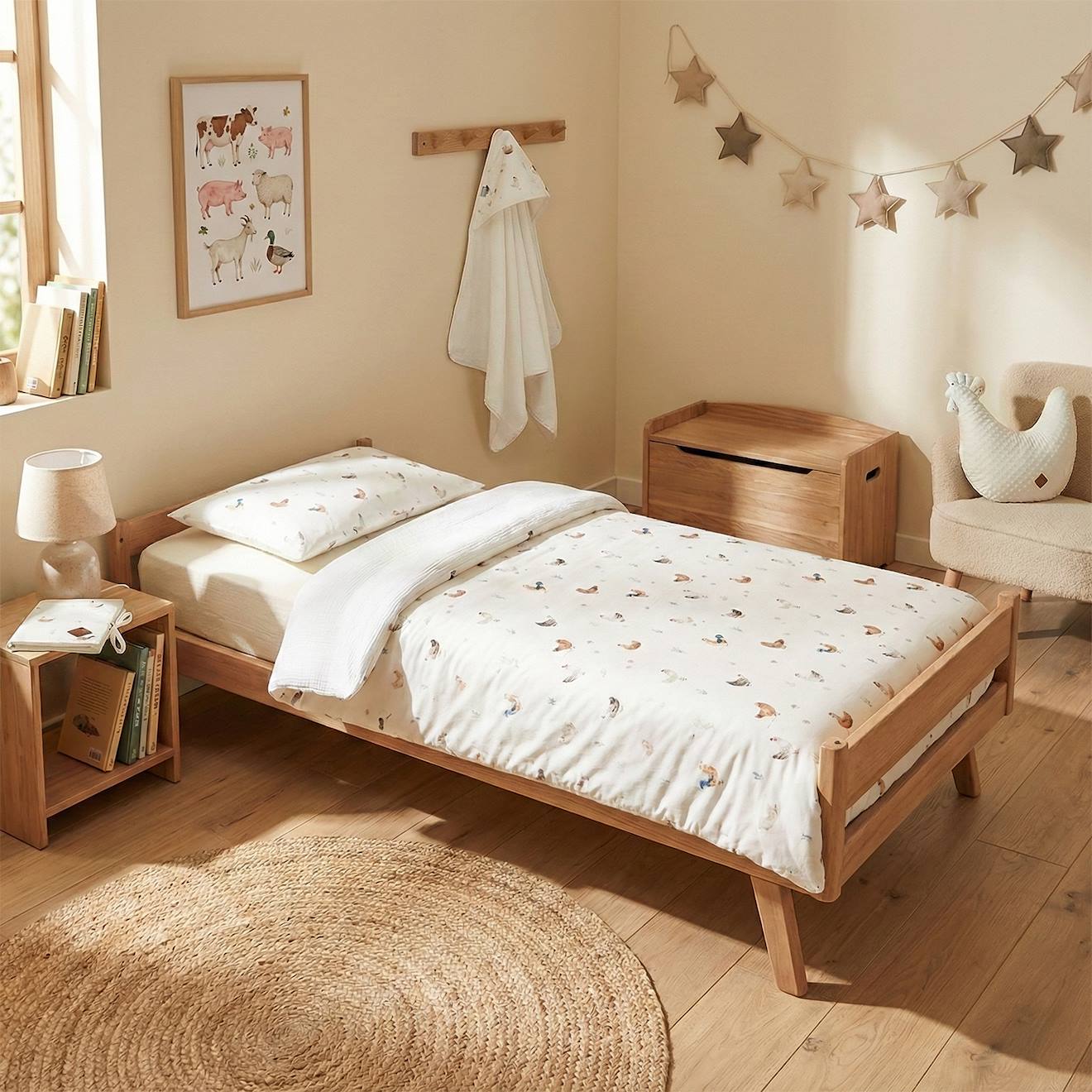 Couette Et Oreiller Enfant - Prêt À Dormir Gallina Écru