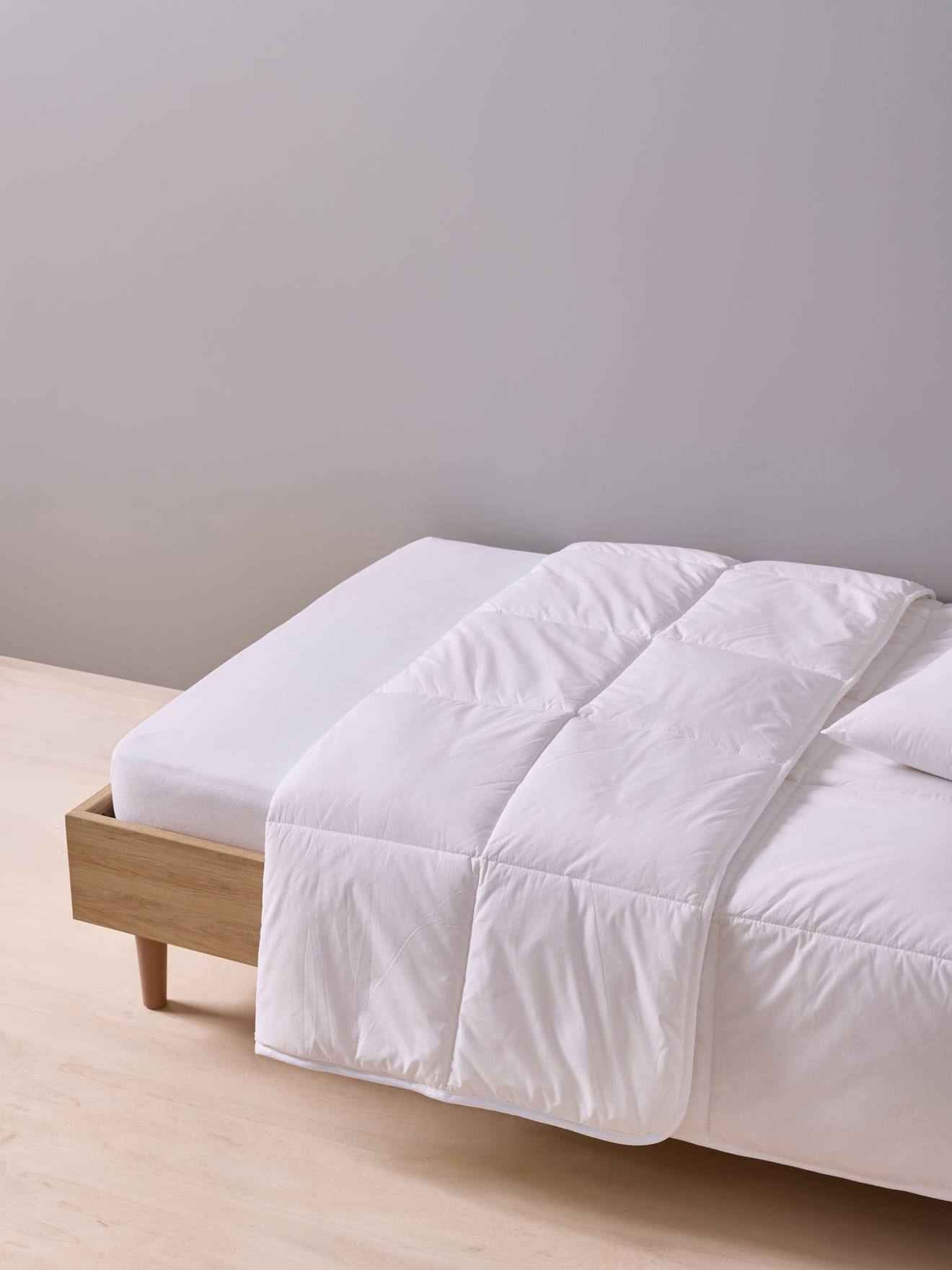 Couette tempérée en coton bio blanc