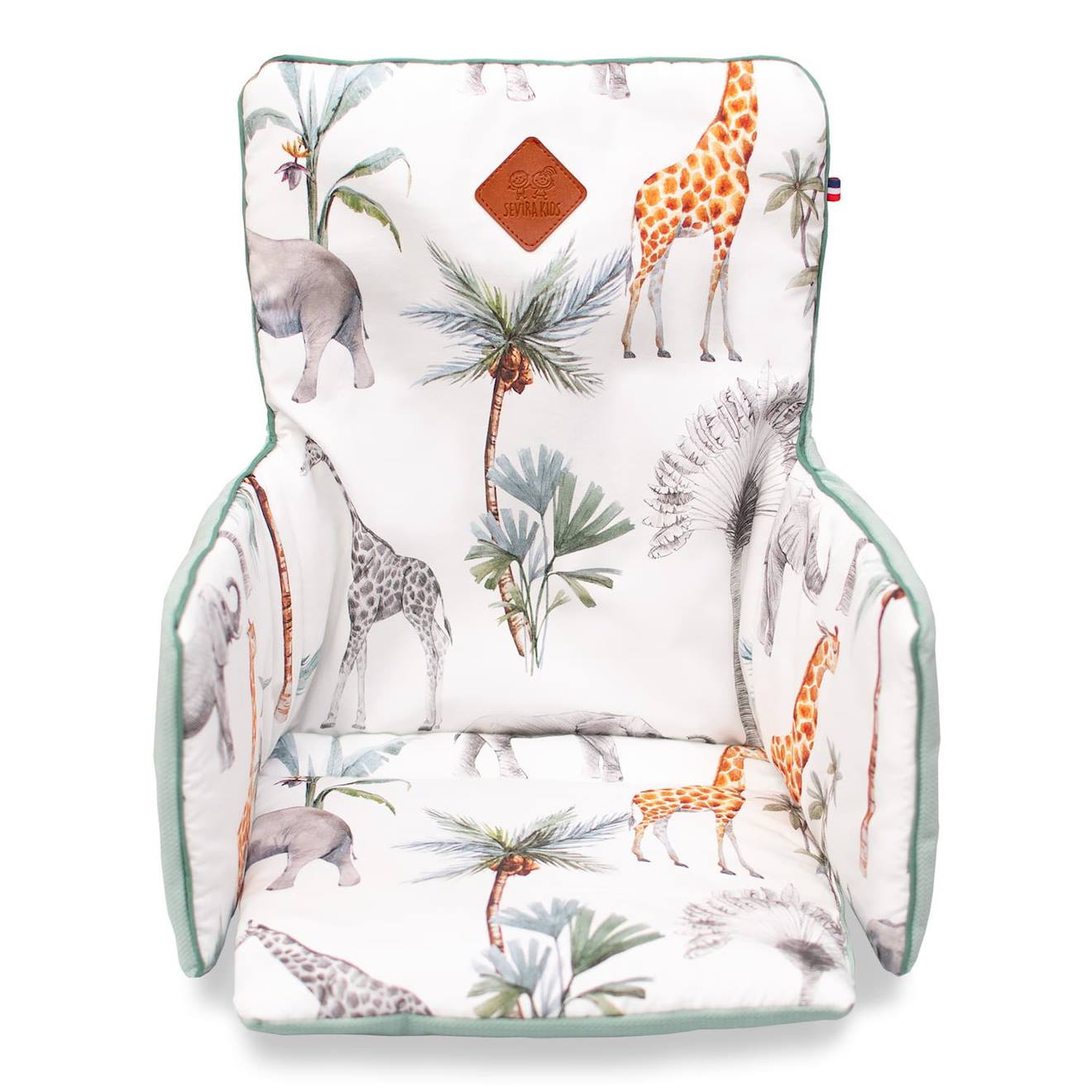 Coussin De Chaise Haute Réversible Safari Multicolore