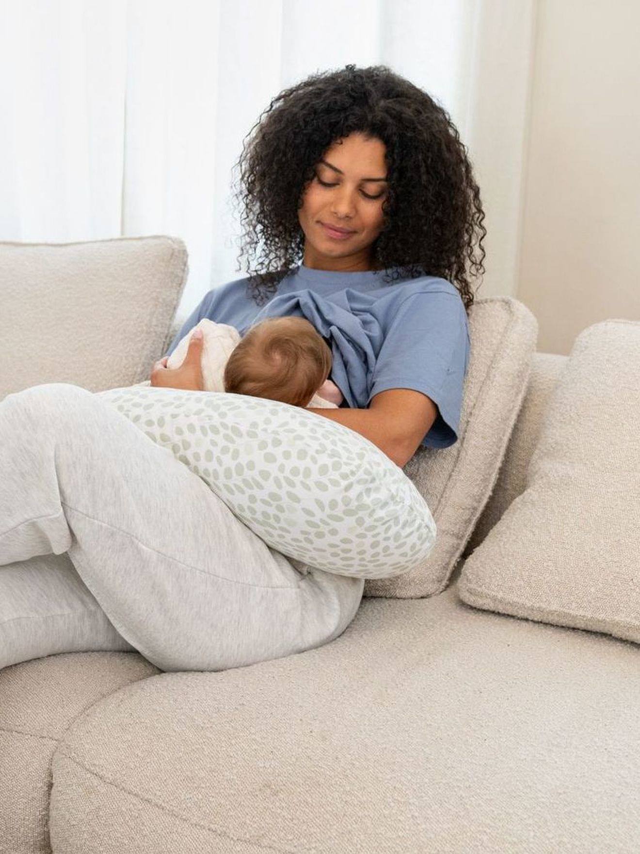 Coussin de grossesse et d'allaitement B.LOVE XXL Oeko-Tex vert